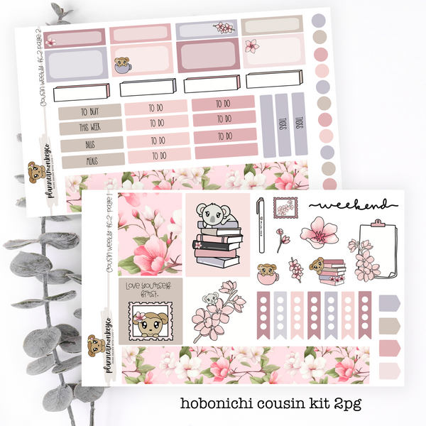 HC.2 | Cherry Blossom Hobonichi Cousin Weekly 2Pg Kit
