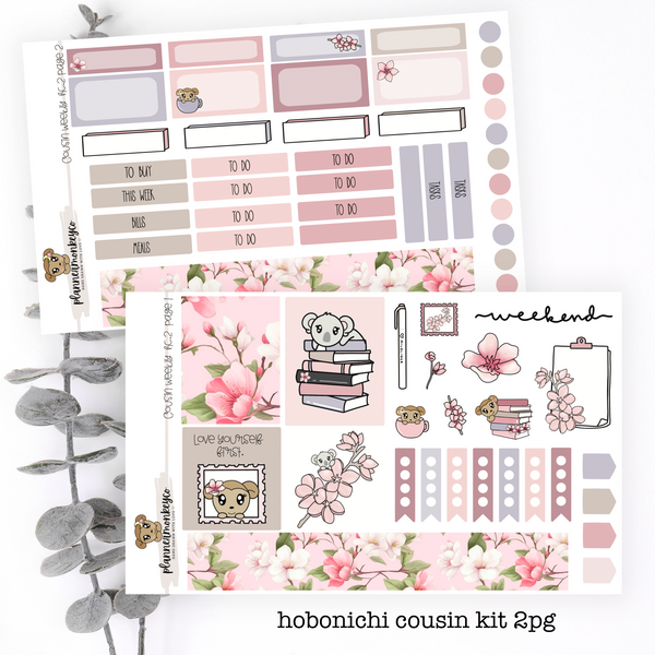 HC.2 | Hobonichi Cousin Weekly 2pg Kit ' Cherry Blossom '