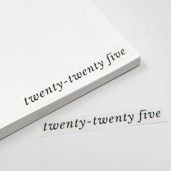 Freely Planned 2025 Written Out Die Cut Sticker (Regular Transparent Paper)