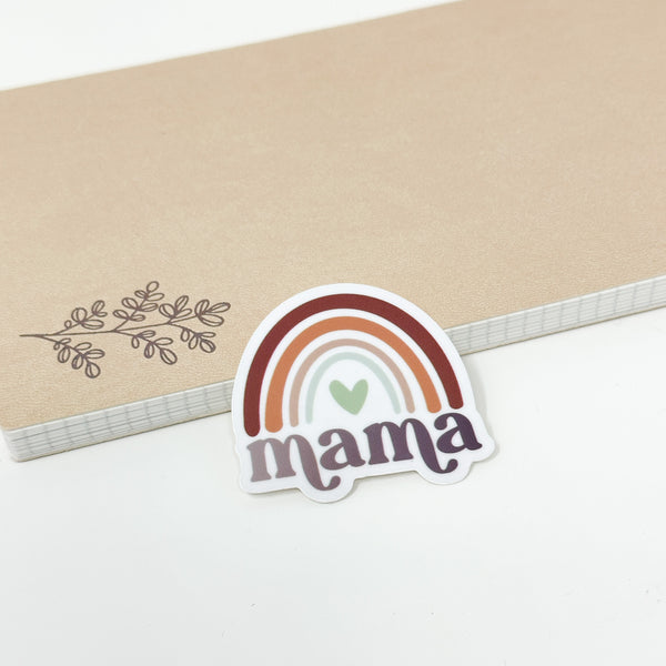 Boho Mama Rainbow Vinyl Die Cut Sticker | Glossy