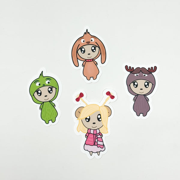 Macy Grinchmas Sticker Flake Set Of 4
