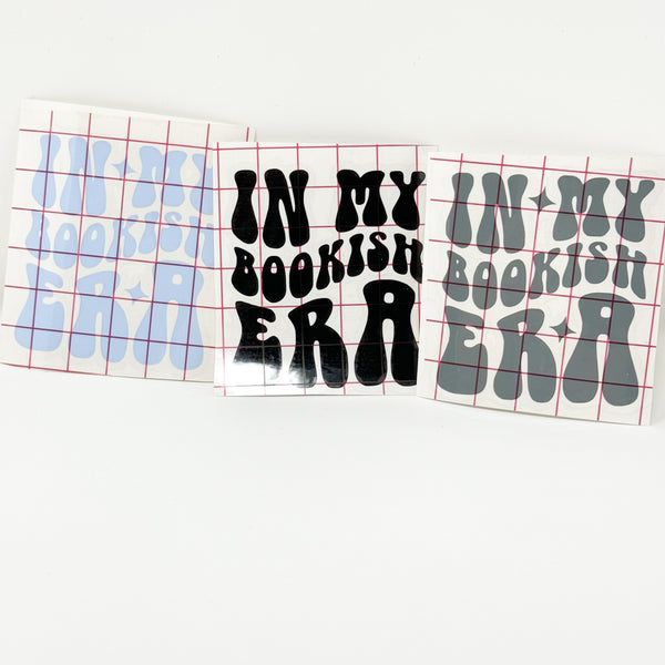 In My Bookish Era Vinyl DECAL | Black, Blue or Grey