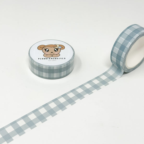 Winter Icy Gingham Washi Tape | 15MM