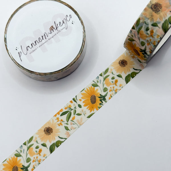 Sunflower Garden Washi Tape | 15mm