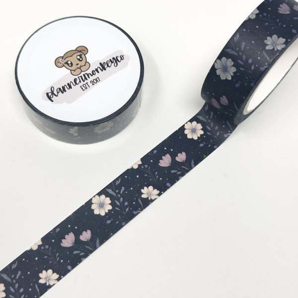 Midnight Spring Floral Washi Tape | 15MM