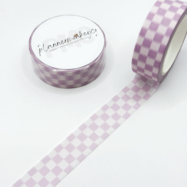 Purple Magic Checkered Washi Tape | 15mm
