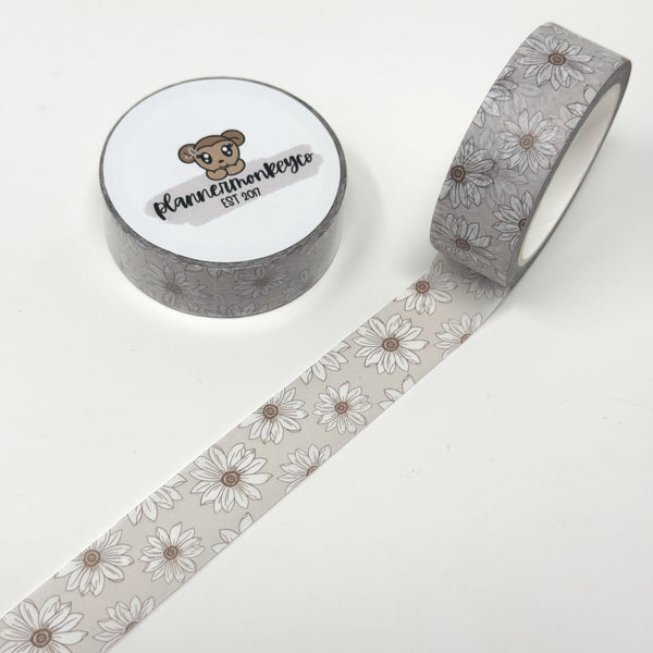 Neutral Daisy Washi Tape | 15MM