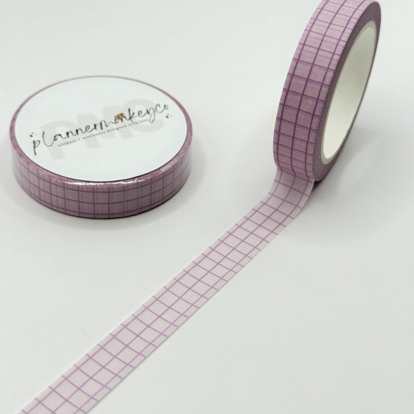 Dreamy Purple Grid Dreams Pattern Washi Tape | 10mm