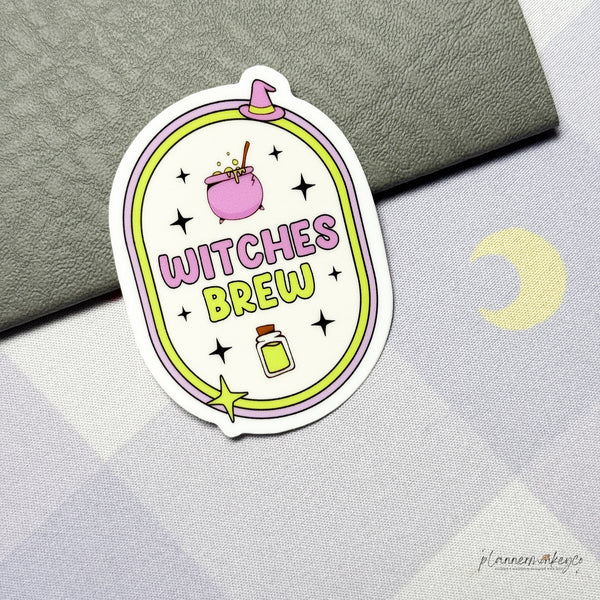 Witch's Brew Vinyl Die Cut Sticker | Glossy
