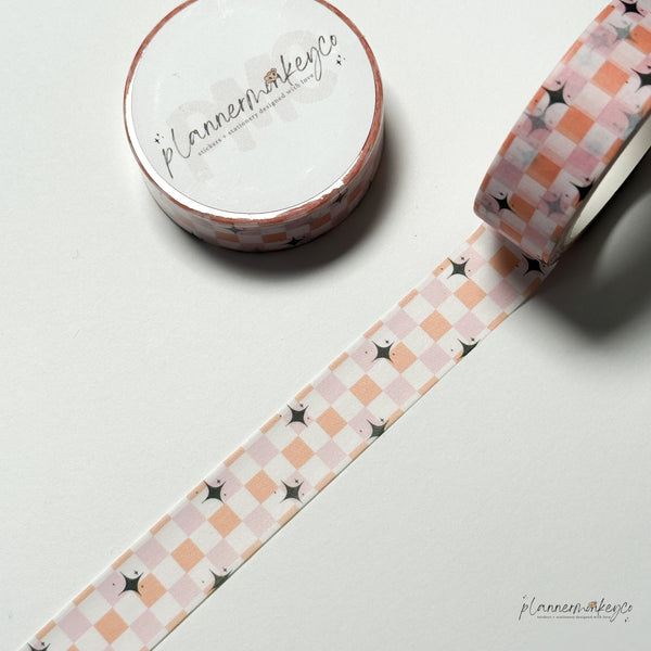 Starlit Harvest Picnic Checkered Washi Tape | 15mm