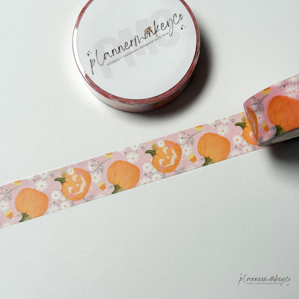 Blush Pumpkin Harvest Washi Tape | 15mm
