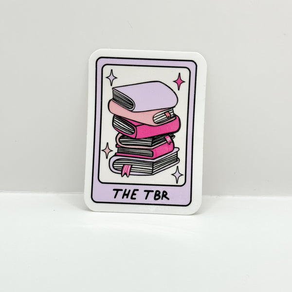 The TBR Cute Tarot Card Vinyl Die Cut Sticker | Glossy