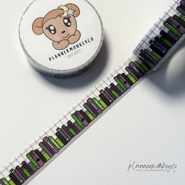 Halloween Bookshelf *Last Year Limited Restock* Washi Tape | 15mm