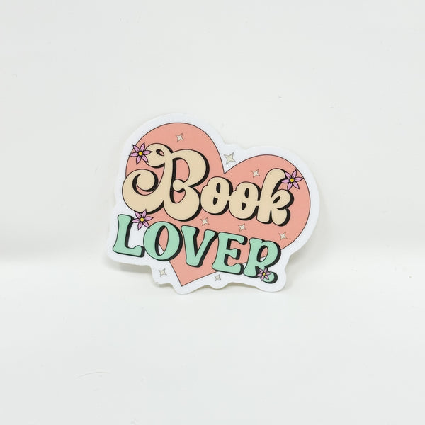 Book Lover Vinyl Die Cut Sticker | Glossy