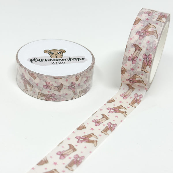 ' I'm just a girl ' western boots washi tape | 15MM