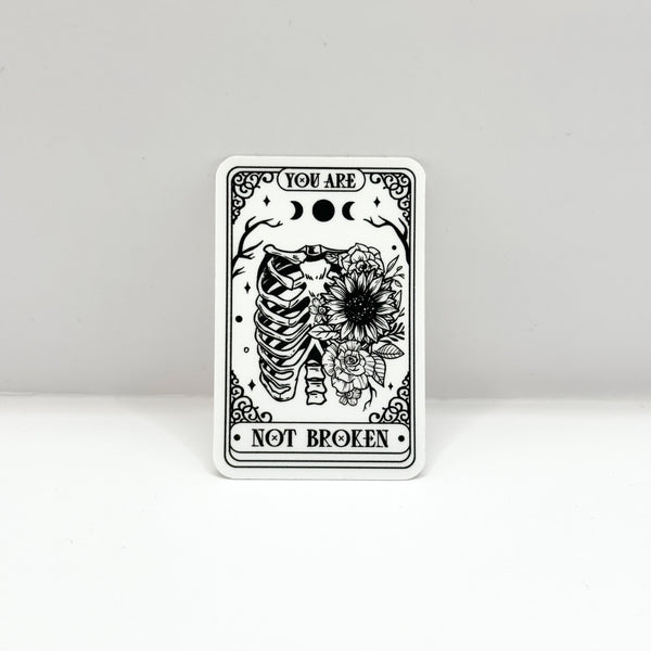 You Are Not Broken Tarot Card Vinyl Die Cut Sticker | Matte