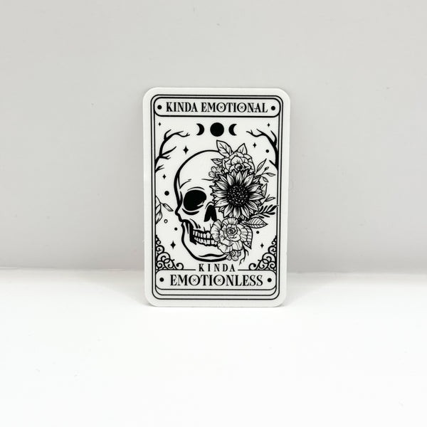 Kinda Emotionless Tarot Card Vinyl Die Cut Sticker | Matte