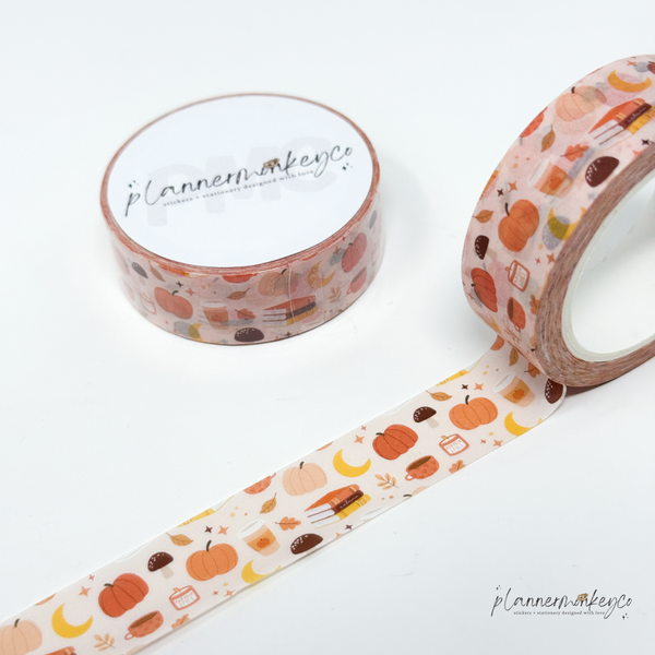 Pumpkin Spice & Everything Nice Washi Tape | 15mm