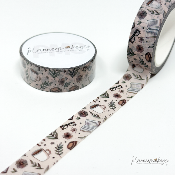 Autumn Reads & Sips Washi Tape | 15mm