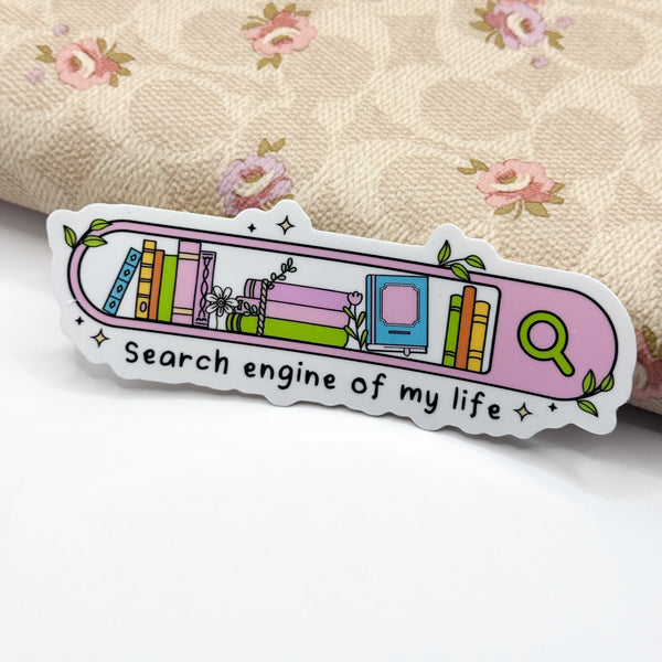 Bookish Search Engine Of My Life Vinyl Die Cut | Glossy