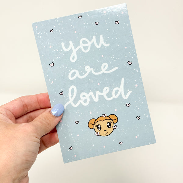 " You Are Loved " 4x6 Journaling Card