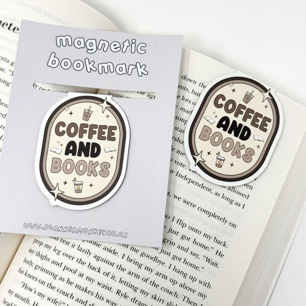 Coffee And Books Magnetic Bookmark