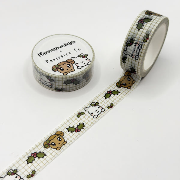 Peeking Festive Holly Grid  (PMC X PBC)  | 15MM *Last Year Limited Restock*