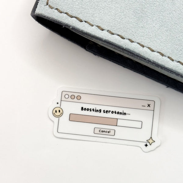 Boosting Serotonin Vinyl Die Cut Sticker | Glossy