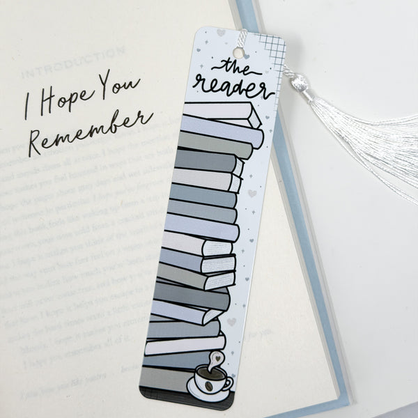 The Reader Metal Bookmark With White Tassel