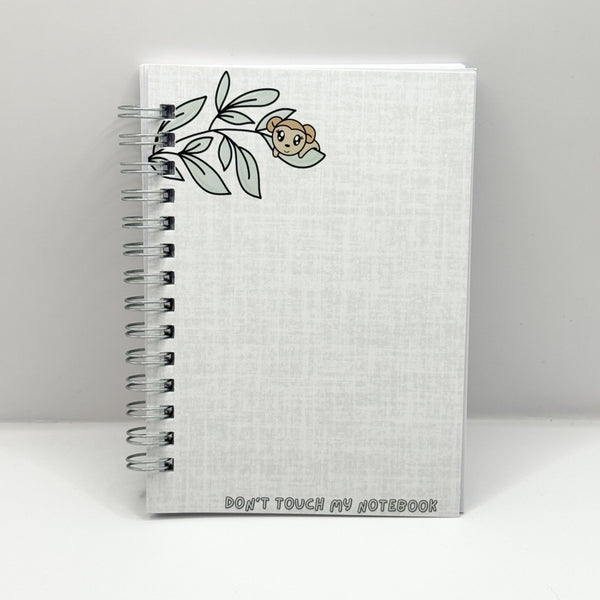 Cute Macy ' Don't Touch My Notebook ' Spiral Lined Notebook