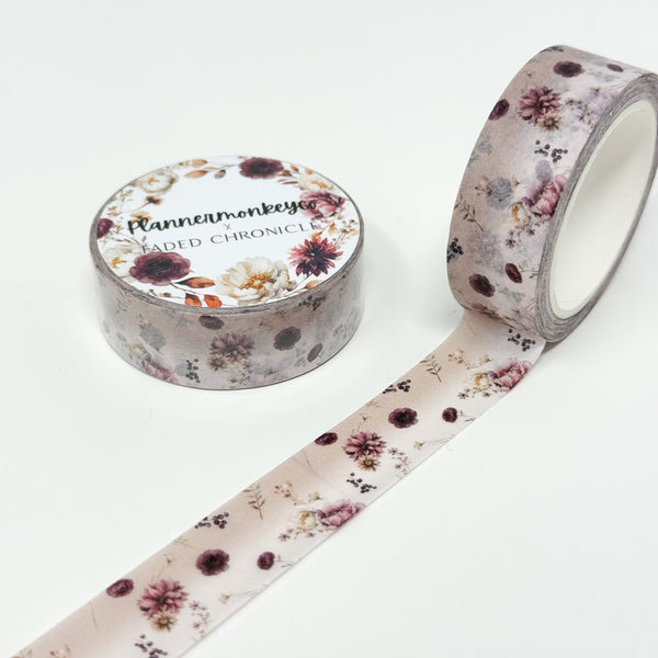 Falling For Fall Floral Washi Tape | 15MM (PMC X FADED CHRONICLE)