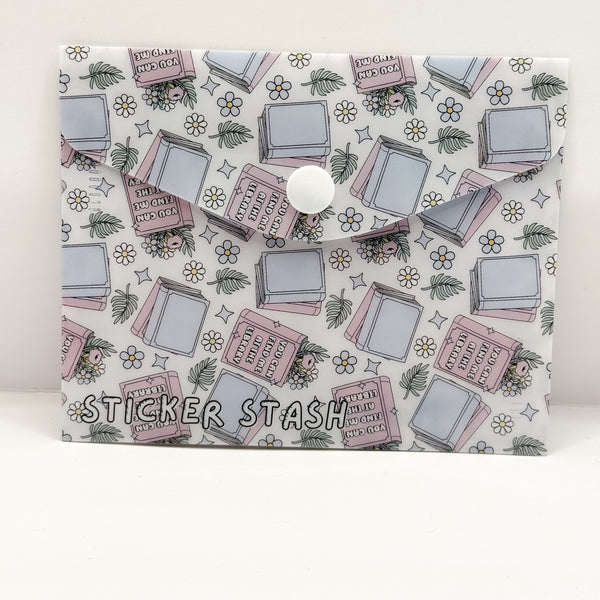 Bookish Girlie 'Sticker Stash  Plastic Sticker Storage Envelope