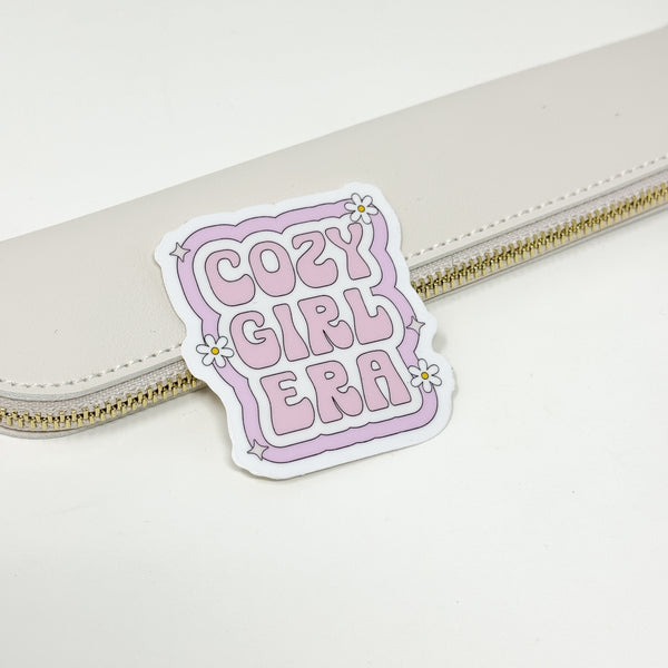 Cozy Girl Era Vinyl Die Cut Sticker | Glossy