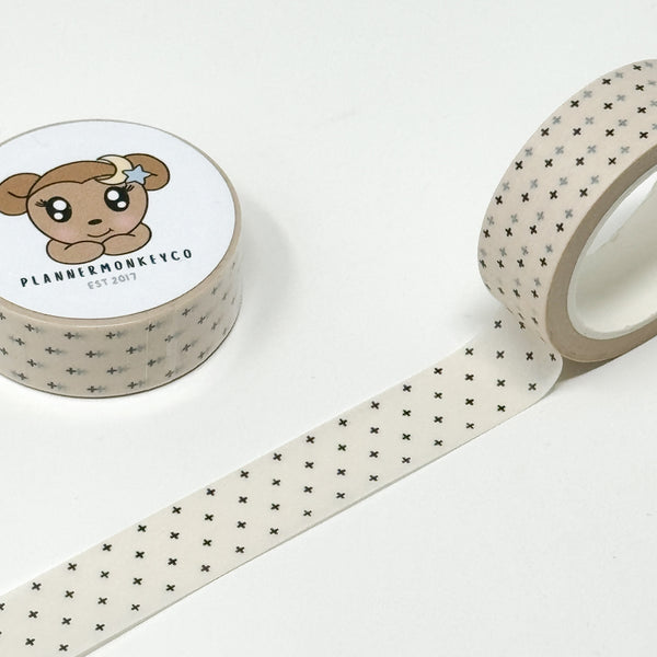 Neutral Cross Stitch Washi Tape | 15MM