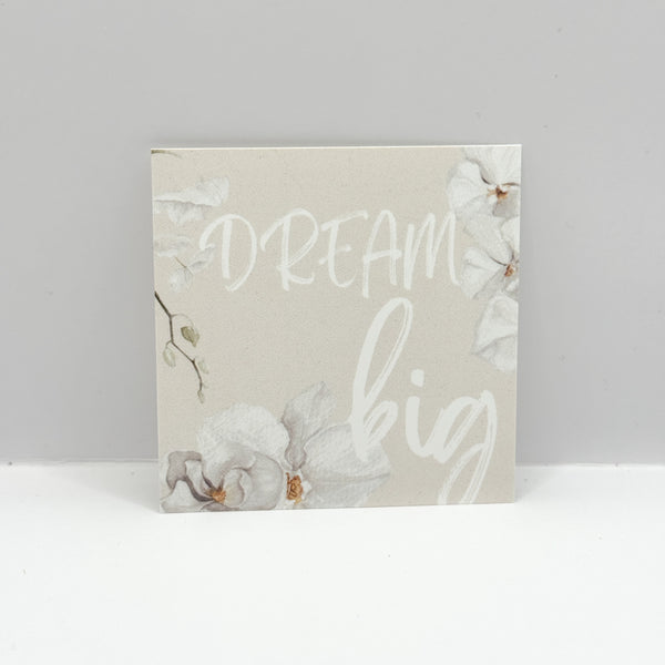 Dream Big Neutral Orchid Die Cut Card | Cardstock