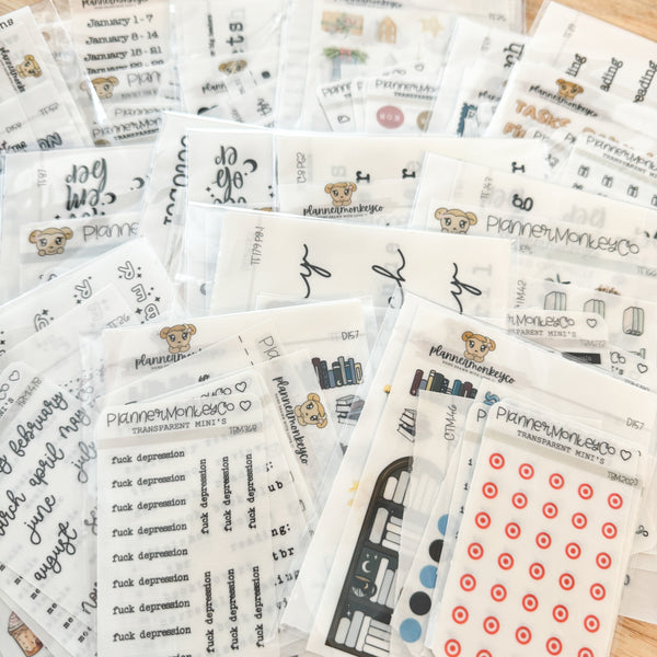 Transparent Stickers | *10PC* OOPS BAG
