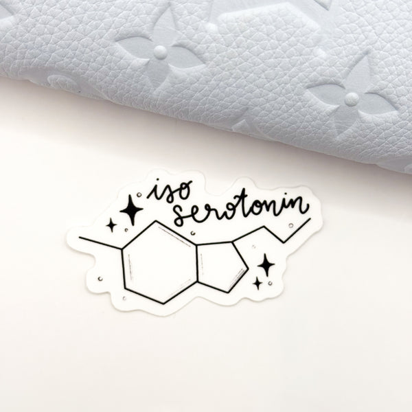 ISO Serotonin Molecule Vinyl Die Cut Sticker | Matte