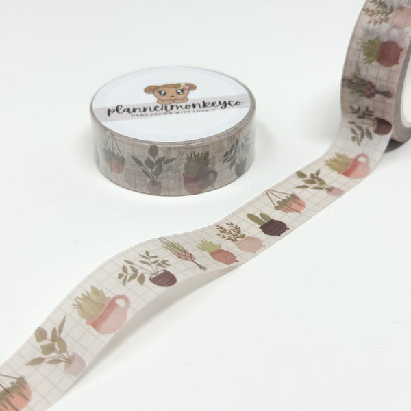 Hanging Plant Grid Washi Tape | 15MM