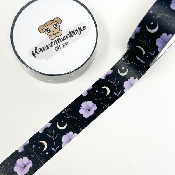 Nightfall Lilac Floral Washi Tape | 15MM