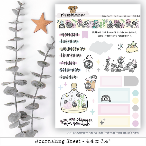 Stronger Than You Think Journaling Deco Sheet
