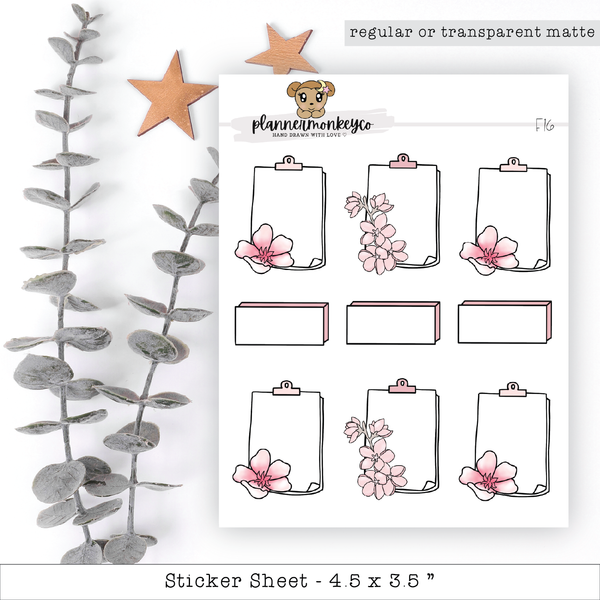 Cherry Blossom Note Box Stickers