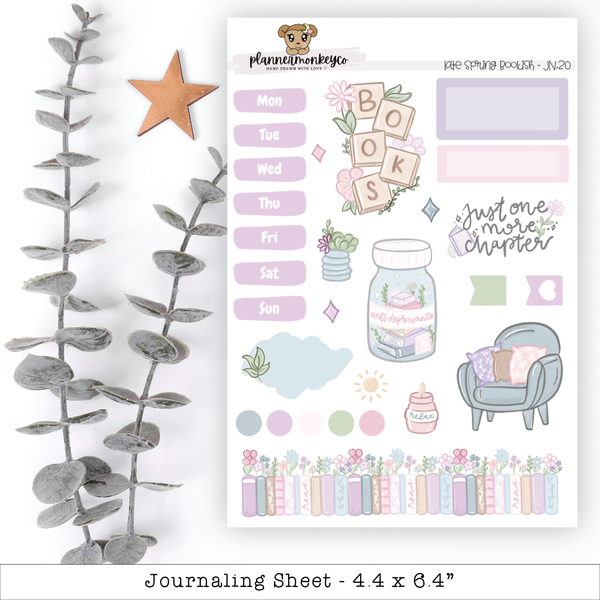 Late Spring Bloom Bookish Journaling Deco Sheet