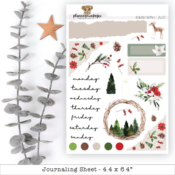 Holiday Charm Journaling Deco Sheet
