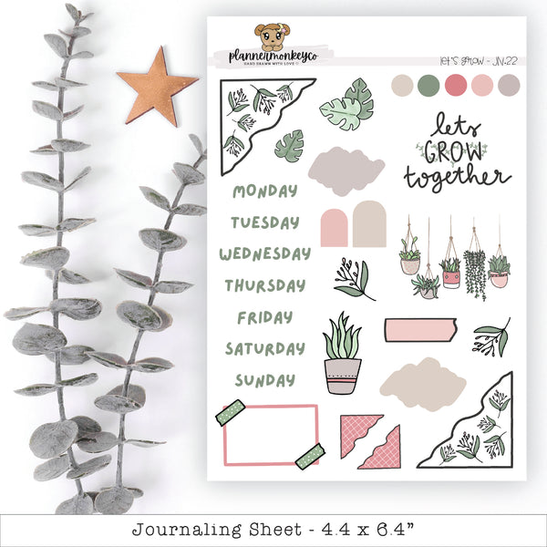 Let's Grow Journaling Deco Sheet