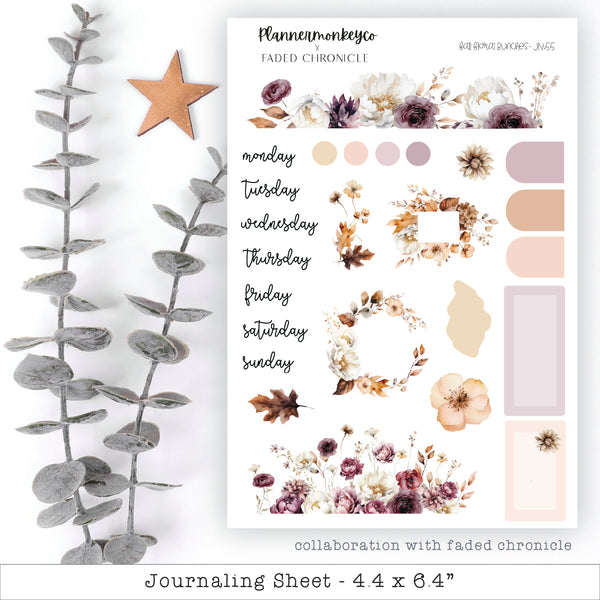 Fall Floral Bunches Journaling Deco Sheet (PMC X FC)