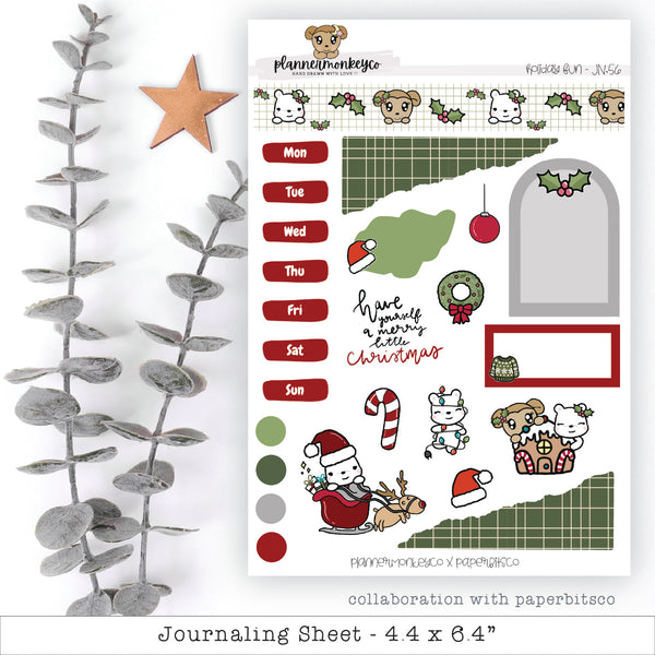 Holiday Cheer Journaling Deco Sheet (PMC X PAPERBITSCO)