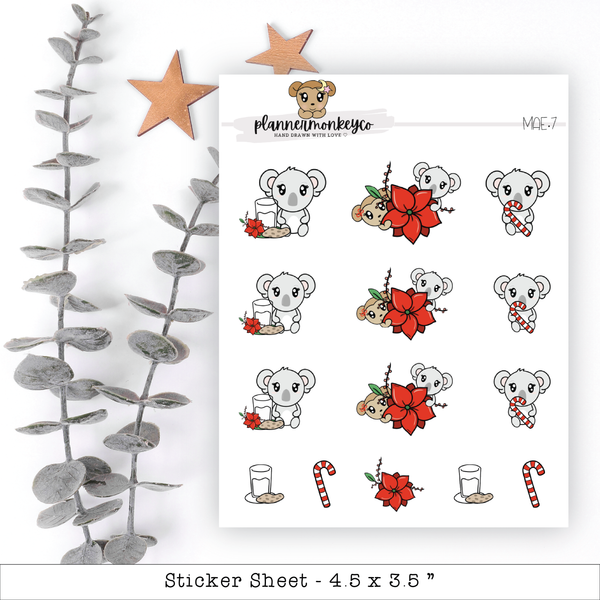 Holiday/Christmas Prep Character Stickers - Mae