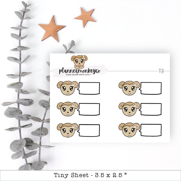 Macy Speech Bubble Stickers - Tiny Sheet