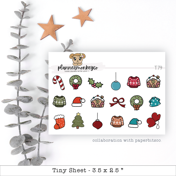 Holiday Festivities Deco Stickers - Tiny Sheet