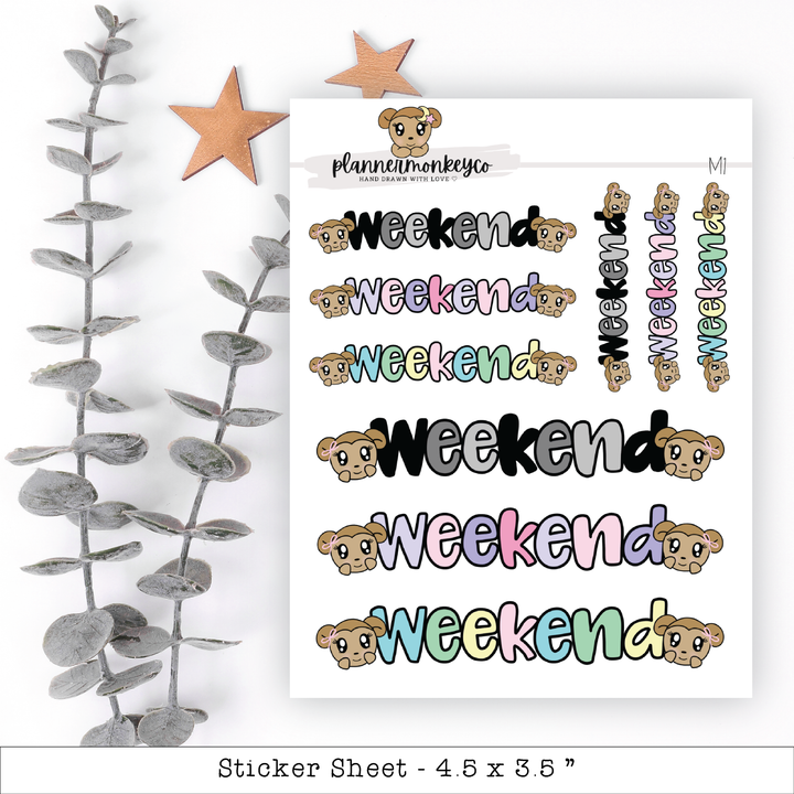 Weekend Banner Stickers - Macy – PlannerMonkeyCo